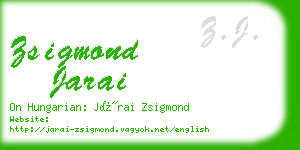 zsigmond jarai business card